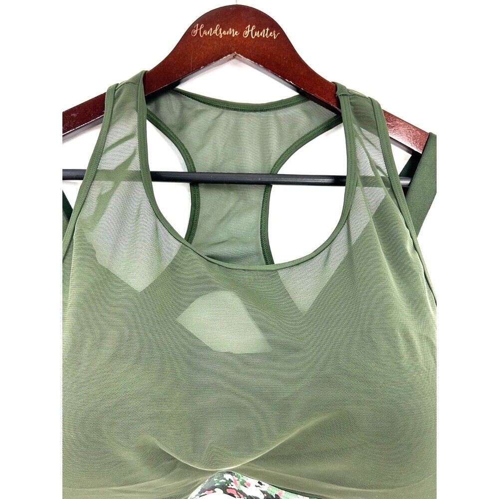 Adore Me Green 38DDD Micah Contour High Impact Sport Bra Mesh Adjustable Straps - Picture 6 of 12